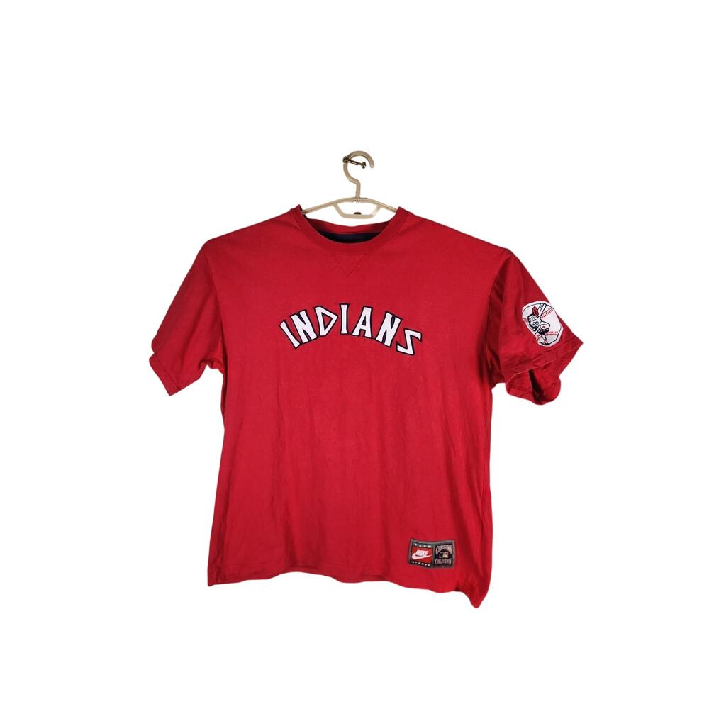 Vintage Y2K Nike Cooperstown Collection Cleveland Indians T Men's large